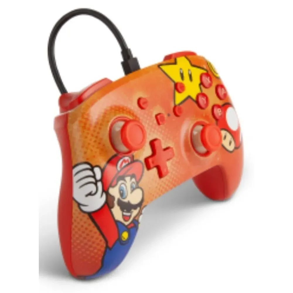 Super Mario Bros PowerA Enhanced Wired Controller Nintendo Switch Vintage New